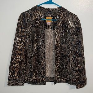Ruby Rd Snake Print Jacket(16p)